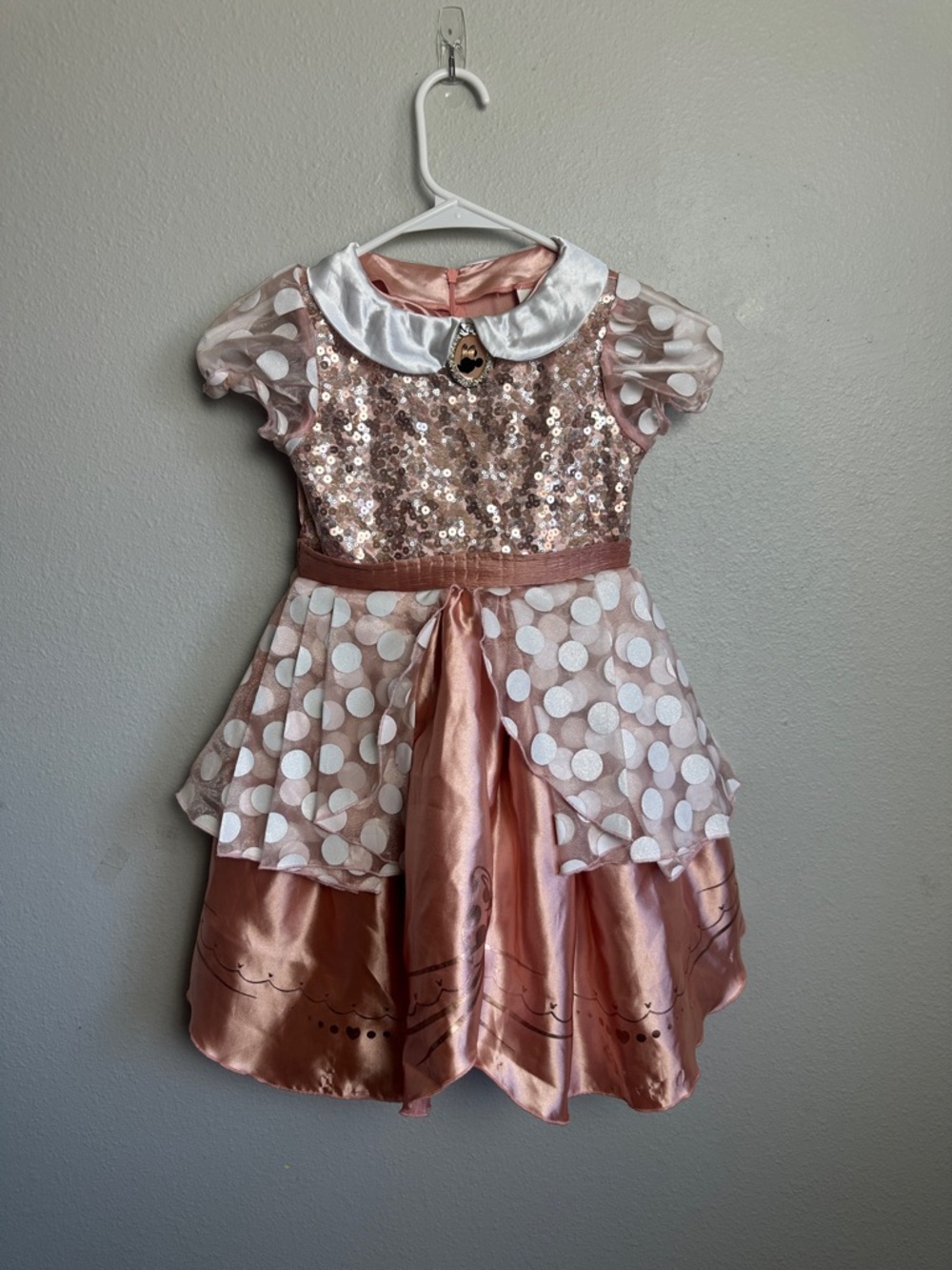 Disney Minnie Mouse Rose Gold  dress up costume Princess Dress 3T-4T TODDLER